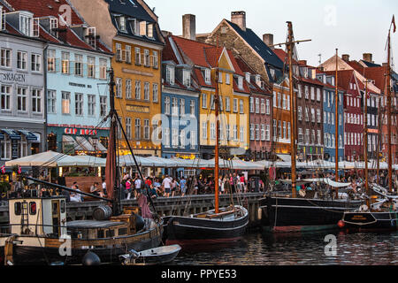 Nyhavn, der neue Hafen Stockfoto