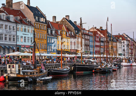 Nyhavn, der neue Hafen Stockfoto