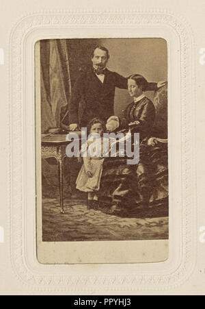 La famille imperiale Napoleon III., Kaiserin Eugenie & Eugene Louis Jean Joseph Bonaparte; André Adolphe-Eugène Disdéri, Französisch Stockfoto