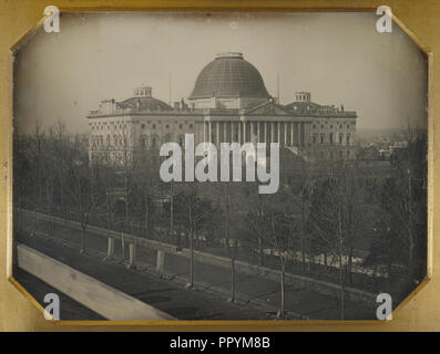 Der United States Capitol; Johannes Plumbe jr., American, geboren Großbritannien, 1809 - 1857, 1846; Daguerreotypie Stockfoto