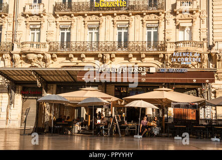 Das Café 1893 an der Place de la Comédie, Frankreich Stockfoto