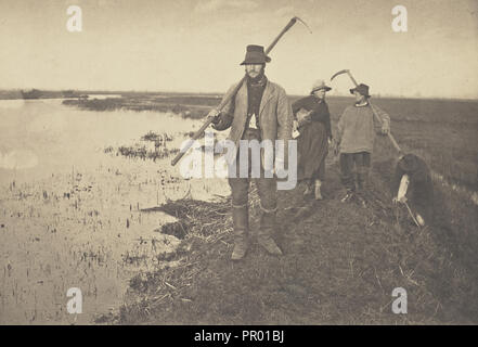 Nach Hause kommen aus den Sümpfen; Peter Henry Emerson, Britischen, geboren in Kuba, 1856 - 1936, London, England; 1886; Platin drucken Stockfoto