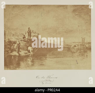 Auf der Themse, in der Nähe von Walton., die von Turner; Caroline Bertolacci, Britischen, geboren 1825 , 1860 - 1890, um 1863; Eiklar Stockfoto