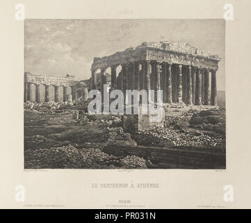 Griechenland. Le Parthenon à Athèns; Paymal Lerebours Nöel-Marie-, Französisch, 1807-1873, Paris, Frankreich; 1842; Aquatinta; 15,1 x 20,3 cm Stockfoto
