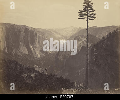 Yosemite Valley von den Besten allgemeine Ansicht; Carleton Watkins, amerikanischen, 1829-1916, Yosemite, Kalifornien, USA; 1866 Stockfoto