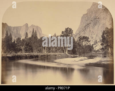 Blick vom Camp Grove hinunter ins Tal - Yo Antisemit; Carleton Watkins, amerikanischen, 1829-1916, Yosemite, Kalifornien, USA Stockfoto