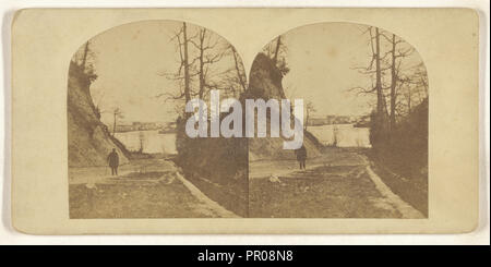 Niagara Falls, Wie Man von der kanadischen Seite; Kanadier; um 1863; Eiklar silber Drucken Stockfoto