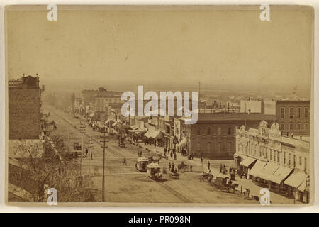 West Side Main St., Salt Lake City, Utah; C.R. Savage, Amerikanische, geboren in England, 1832-1909, 1882; Eiklar silber Drucken Stockfoto