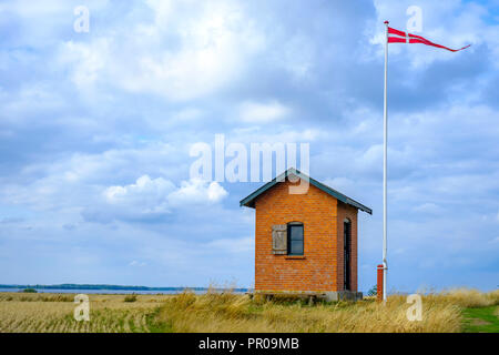 Alte historische Pilot House auf nyord Insel nördlich von Mön, Dänemark, Skandinavien, Europa. Stockfoto