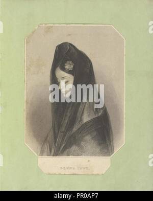 Donna Inez; Friedrich Christian Lewis, jr., Englisch, 1813 - 1875, England; 1843 - 1845; Gravur; 15,5 x 11,7 cm Stockfoto