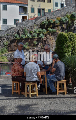 Alte Karten spielen Stockfoto