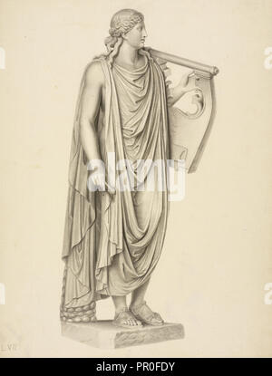 Abbildung des Apollo mit Lyra, die Gesellschaft der Dilettanti Zeichnungen, Drucke und Briefe, 1806-1880, Howard, Waschen auf Papier, zwischen 1809 Stockfoto