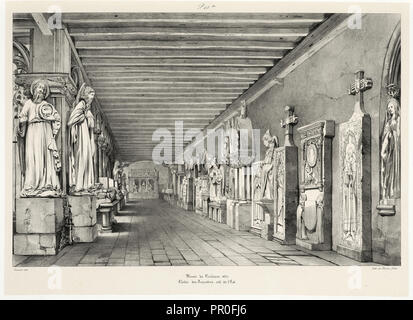 1831, Cloître des Augustins, Coté de l'Est", Musée de Toulouse, 1831, Cloître des Augustins, Coté de l'Est, Voyages pittoresques Stockfoto