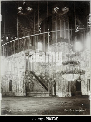 Mosquée Mouhamed Aly, Intérieur, Basse Egypte Janvier 1906 - Alben von Paul Fleury's Reisen in den Nahen Osten Stockfoto