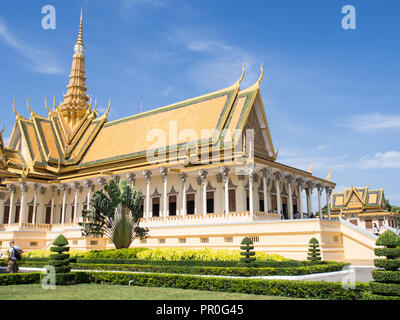 Der Thronsaal im Königlichen Palast, Phnom Penh, Kambodscha, Indochina, Südostasien, Asien Stockfoto