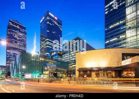 Canary Wharf, einem Kanada Square, Docklands, London, England, Vereinigtes Königreich, Europa Stockfoto