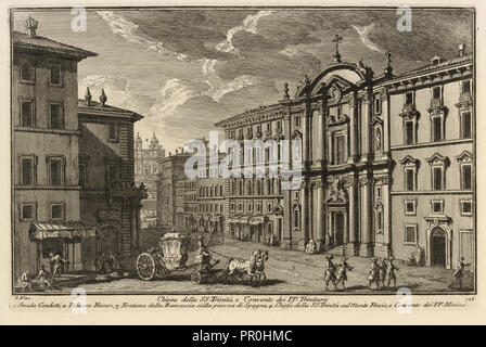 Chiesa della SS. Trinità, e Convento Dei PP. Trinitarÿ, Delle magnificenze di Roma antica e Moderna, Vasi, Giuseppe, 1710-1782 Stockfoto