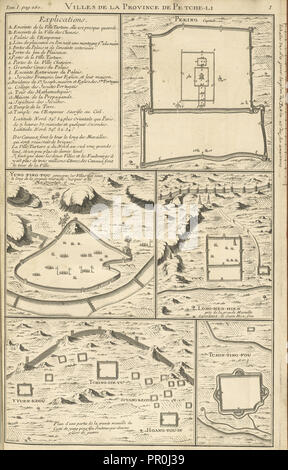 Villes de la Province de Pe Tche-Li, Beschreibung geographique, historique, Chronologique, politique, China Stockfoto