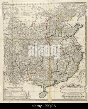 Carte générale de la Chine, Beschreibung geographique, historique, Chronologique, politique, l'Empire de la Chine, China Stockfoto