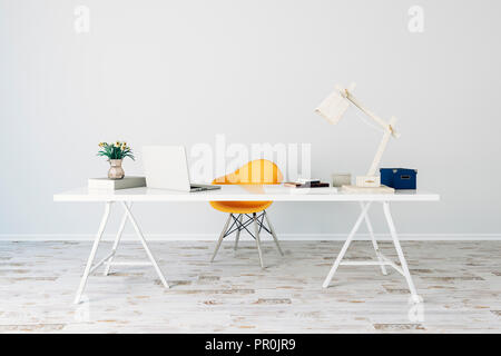 3D-Render der modernen Computer Arbeitsplatz einrichten Stockfoto