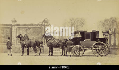 Mail Coach du Cte. Ed.de Lambertye; Louis-Jean Delton, Französisch, 1807-1891, Paris, Frankreich; 1865; Eiklar silber Drucken Stockfoto