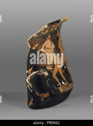 Fragmentarische apulischen Red-Figure Kelch Krater; schwarze Wut Gruppe, der griechischen, der apulischen, aktive Anfang 300 v. Chr., Apulien, Süditalien Stockfoto