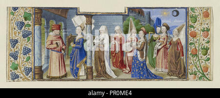 Philosophie bei der Vorstellung der sieben freien Künste zu Boethius; Coëtivy Master, Henri de Vulcop?, Französisch, Aktiv, 1450 - 1485 Stockfoto