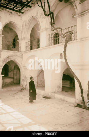 Jerusalem (El-Kouds), Vorgehensweise bei der Stadt. Haus des Kaiphas. 1900, Jerusalem, Israel Stockfoto