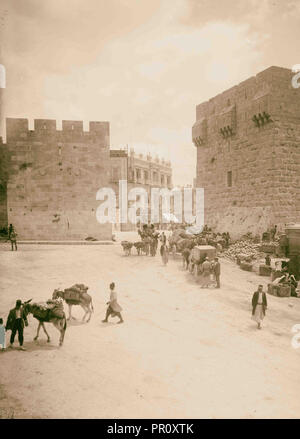 Jerusalem (El-Kouds), Konzept für die Stadt Neue Eingang, Bresche in der Mauer. 1922, Jerusalem, Israel Stockfoto