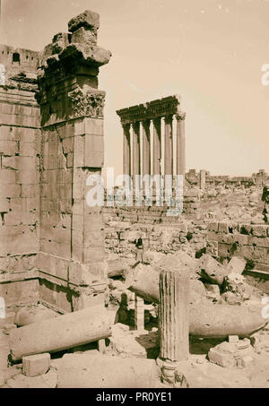 Baalbek. Tempel der Sonne Tempel der Sonne von Bacchus Tempel. 1900, Libanon, Baʻlabakk, BaʻLabakk Stockfoto