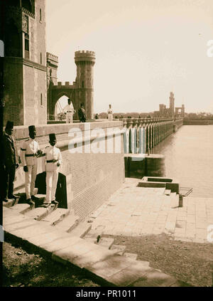 Ägyptische Ansichten; die Barrage. In der Nähe der Staustufe von der E.1900, Ägypten Stockfoto