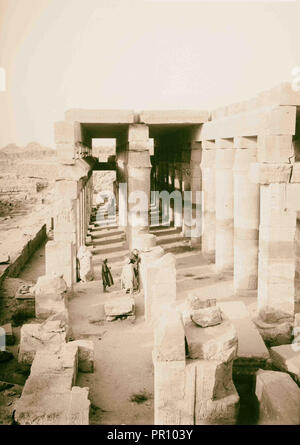 Ägyptische Ansichten; Karnak. Großes Fest Tempel Thutmosis III. 1900, Ägypten, Karnak Stockfoto