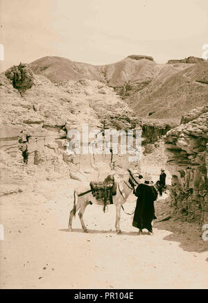 Ägyptische Ansichten; Theben. Der lybischen Wüste. 1900, Ägypten, Theben, ausgestorbene Stadt Stockfoto