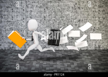 3d Mann Geschäftsmann, business Metapher Stockfoto