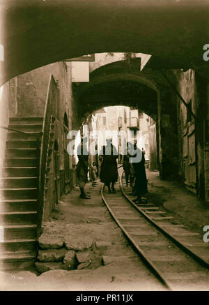 Jaffa (joppe) und Umgebung. Straße in der Nähe der Anlegestelle. 1920, Israel, Tel Aviv Stockfoto
