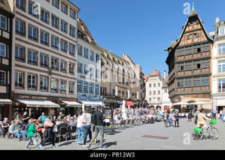 Maison Kammerzell, Place de la Cathedrale, Weltkulturerbe der UNESCO, Straßburg, Elsass, Frankreich, Europa Stockfoto