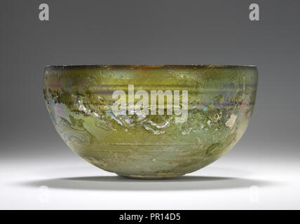 Gerippt Schüssel; Workshop im östlichen Mittelmeer, Östliches Mittelmeer; spätes 1. Jahrhundert v. Chr. - frühe 1. Jahrhundert A. D; Glas Stockfoto