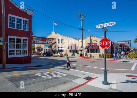 Cannery Row, Monterey Bay, Halbinsel, Monterey, Kalifornien, Vereinigte Staaten von Amerika, Nordamerika Stockfoto