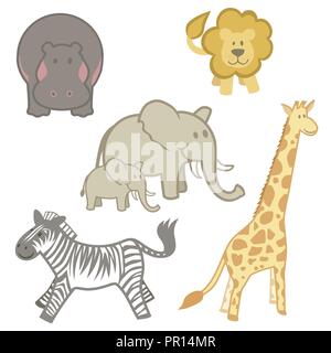 Safari Tiere Stock Vektor