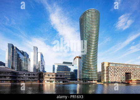 Canary Wharf, Hafen Exchange Tower, Docklands, London, England, Vereinigtes Königreich, Europa Stockfoto