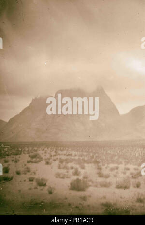 Zum Sinai, über das Rote Meer, Tor, und Wady Hebran. Mount Sinai in einem Blizzard. 1900, Ägypten, Sinai Stockfoto