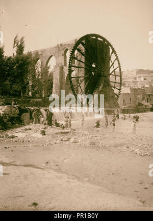 Hama (hamath). Wasser- und Wasserleitung für die Bewässerung. 1900, Syrien, Ḥamāh Stockfoto