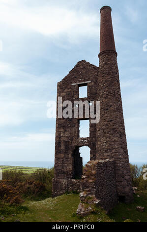 Dampf pumpen Motor Haus von Carn Galver Zinnmine in Cornwall. Andere Namen Wheal Rose, Rosemergy. Stockfoto