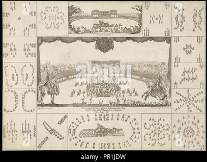 Abbildung della Festa a Cavallo, rappresentata nel Teatro del ser. mo Granduca di Toscana Il di. 15 luglio 1637, italienische Theater Stockfoto