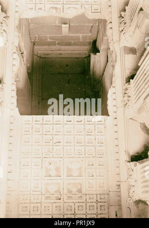 Palmyra. Turm Grab von Elahbel. Int[erior] mit bemalten Decke. 1920, Syrien, Tadmur Stockfoto
