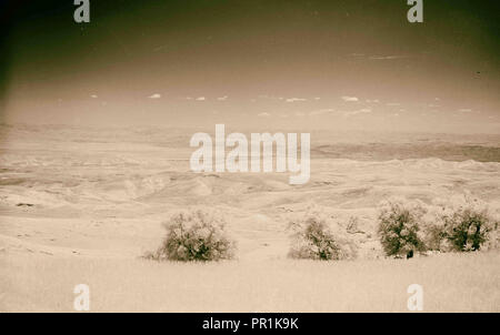 Jordan Valley, dem Toten Meer und Transjordanien. Infra-rot Foto vom Mt. der Oliven. 1934, Jerusalem Stockfoto