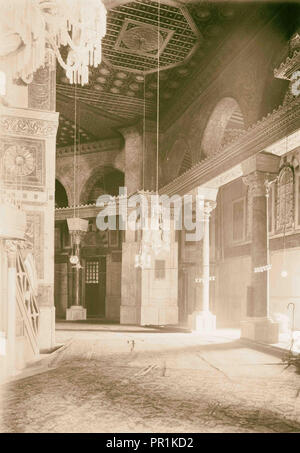 Felsendom. Interieur. 1934, Jerusalem, Israel Stockfoto