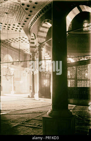 Felsendom. Interieur. 1934, Jerusalem, Israel Stockfoto