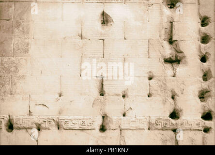 Die Türkei. Ankara. Tempel des Augustus Caesar. Lateinische und griechische Inschrift näher. 1935, Türkei, Ankara Stockfoto