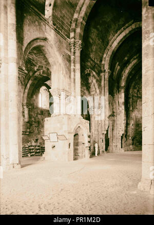 Tartus. Die Crusader Kathedrale. Int[erior], N.E. 1936, Syrien, Tartūs Stockfoto